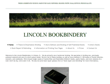 Tablet Screenshot of lincolnbindery.com